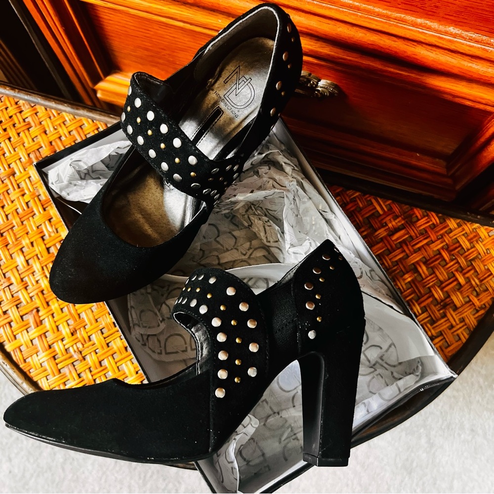 Black Heels with Embellishments